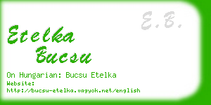 etelka bucsu business card